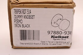 97880-938 Kwikset Round Pismo Door Knob Matte Black