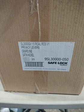 Sl3000gv Kwikset 20 New-kwikset 15 Rfal Rcs V1- Grapevine Privacy Levers-satin Nickel