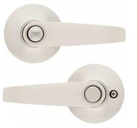 Sl4000wi-15 Kwikset Safelock Winston Lever Round Rose Push Button Privacy Lock Satin Nickel