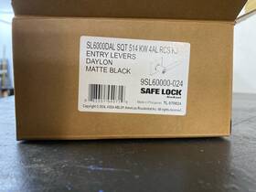 Sl6000dalsqt-514 Kwikset Matte Black Keyed Entry Door Lever Set With Square Rose