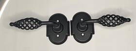 2316-51-07 Laforge By Bouvet Door Handle Passage Set- Rosette - Black Birdcage Style