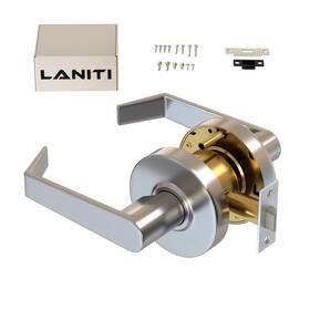 Laniti 195993310424 Commercial Door Handle Lever Set Reversible Heavy Duty Chrome Easy Install