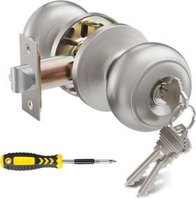 Lanwandeng 313020157112 Keyed Entry Door Knob With Lock Exterior And Interior Stainless Stee