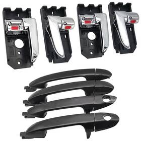 Ht80753 Lcyolada Set Of 8 Interior And Exterior Door Handles Compatible With Black