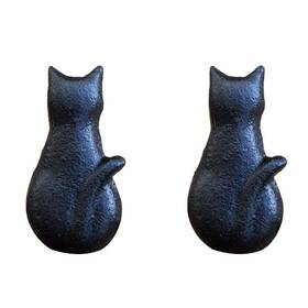 Ld-yunjia 726323922972 2 Pack Cat Shaped Drawer Pulls - Cute Animal Cabinet Handles For Dresser War