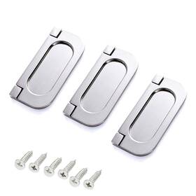 43398-23300 Ldexin 3pcs 3 Inch / 75mm Hidden Recessed Type Handle Door Pull Of Zinc Alloy Satin Nick