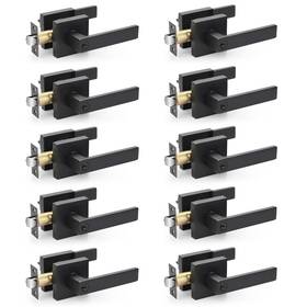 Lees Hardware 767311455478 10 Pack Heavy Duty Keyed Entry Door Levers With Keys Flat Style Handle