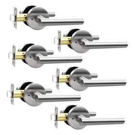 Og30405sn Lefeng Supply Pack Interior Door Handles For Bathroom And Bedroom Privacy 6 Brushed Nickel