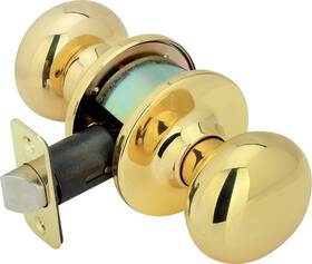 809156 Legend Grade 2 Biscuit Door Knob Passage Lockset Us3 Polished Brass New