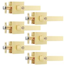 Leydebong 700721468904 6 Pack Entry Door Levers With Keys Heavy Duty Hardware For Exterior Front An