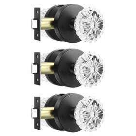 B0dfw8nqpq Leydebong Interior Door Knobs Crystal Glass Non-locking Knob