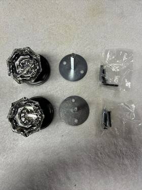 Hd1802 Linkaa Crystal Door Knob Matte Black Dummy