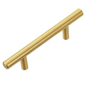 Lizavo701030bb05 Lizavo 701-030bb Brushed Brass Modern Gold Cabinet Pulls Solid Euro Style T Bar Kitc