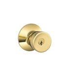 F51vbel505605 Lock Knob Bright Bell Company Entry Schlage Doorknobs Brass