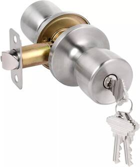 Am24us09 Lock & 00bbc039 Door Knobs With And Key Keyed Entry Knob Exterior Interior