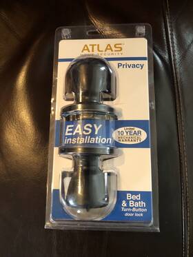 Lock & 048037351146 Atlas Home Privacy Bed And Bath Turn Door Knob Button Lock-oil Rubbed Bronze