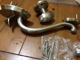 7100x606k Lock & Dynasty Entrance Door Set Satin Nickel With Dead Bolt