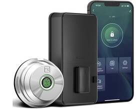 Rd02 Lock & Schlob Geektale Smart Deadbolt Fingerprint And Key Access Satin Nickel Nob