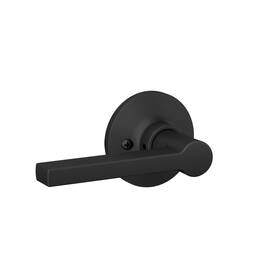 Lock Scout 194555172951 Straight Lever With Round Trim Dummy Door Handle Matte Black Finish