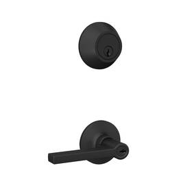 Lock Scout 194555173156 Straight Lever With Round Trim Keyed Entry Door Handle And Single Cylinder De