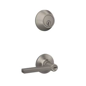 Lock Scout 194555173170 Straight Lever With Round Trim Keyed Entry Door Handle And Single Cylinder De