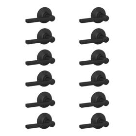 Xs10-12 Lock Scout Straight Lever With Round Trim Hall And Closet Door Handle Matte B