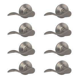 Xs10-8 Lock Scout Wave Lever With Round Trim Hall And Closet Door Handle Satin Nicke