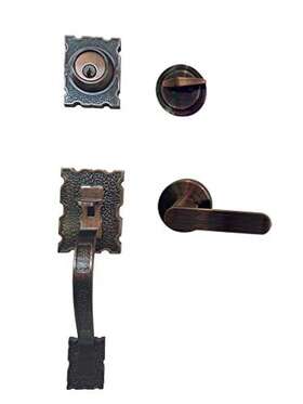 Lockset 699838126015 Reversible Front Door Hardware Set Lama Heavy Duty Grip Entry L