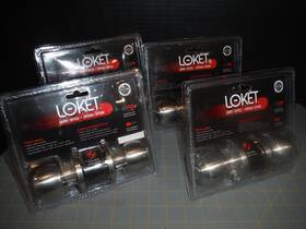 Loket Amk102e-ss Entry Door Lockset Keyed Stainless Steel Nib Set Of 4