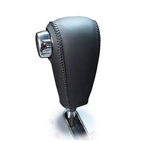 Tgsj094 Loncky Black Genuine Leather Gear Shift Knob Cover Thread