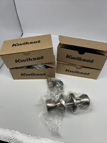 Lot Of 4 Kwikset Tylo Satin Nickel Bed Bath Door Knob With Lock