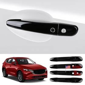 Lunqin 797999768744 Car Door Handle Cover For Mazda Cx-5 2013-2025 Cx-3 With 2 Smart Entry Holes