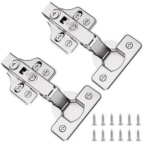Luokim 714753785724 4 Pack 2 Pairs Frameless Soft Close Full Overlay Cabinet Hinges European Cabi