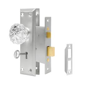 Gdk-b-2amz Lwzh Mortise Lock Set For Interior Door With Skeleton Key Glass Knobs L