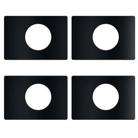 Lyg11226 Lygchii 4pcs Door Knob Reinforcement Plate Black Lock Fixing Cover Filler Repai