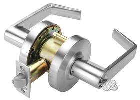 Lynn Hardware 037182315943 Commercial Door Lever Lock - Heavy-duty Locking Handle
