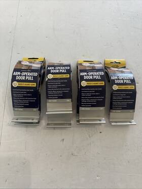 55402 M-d Hands Free Arm Operated Door Pull Opener Silver Aluminum 5 Inch Lot Of 7