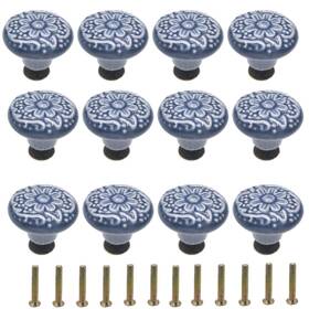 Kb260 M Mimhooy 12pcs Light Blue Cabinet Knobs Vintage Ceramic For Dresser Drawers Deco