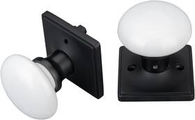 Cn005mb-bk Manufacturer Ncl White Door Knobs Knob Interior Porcelain Square Levers Privacy