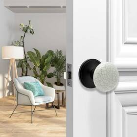Pn004mb-bk Manufacturer Ncl White Door Knobs Matte Black Keyless Handles Porcelain Levers