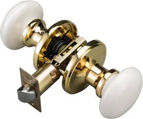 Pn005pb-bk Manufacturer Ncl White Door Knobs Polished Brass Keyless Handles Porcelain Levers