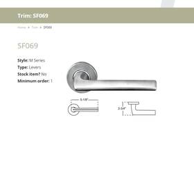 1rw069l Marks Nib Left Handed Passage Door Lever 1rw069/32d Sf069