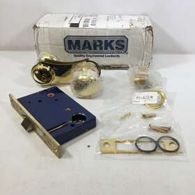 P21ac Marks Usa P21ac/3-w Gold Polished Brass Knob With Double Cylinder Deadbolt