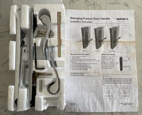 10148117 Marvin Swing French Door Handle Keyed Set Active Chrome Trim New In Opened Box