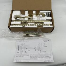 10148146 Marvin French Door Handle Inactive Dummy Trimset Pd Bright Brass