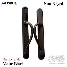 10830444 Marvin Narrow Traditional Non-keyed Sliding Patio Door Handle - Matte Black