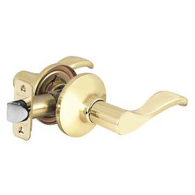 Wl0403box Master Lock 071649152450 Lever Lockset Polished Brass Wave Style