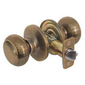 Ru0405box Master Lock 071649290633 Knob Lockset Rusk Style Antique Brass
