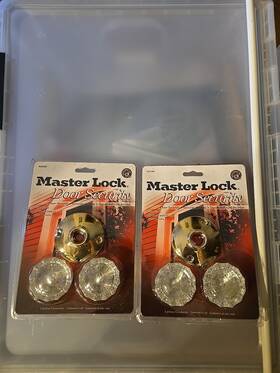 5253d Master Lock Door Security Glass Knobs Handles #5253d New