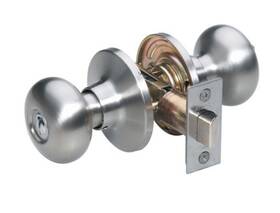 Bc00315 Master Lock Privacy Door Knob Ball Bed And Bath Satin Nickel